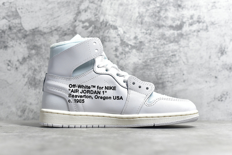 Authentic OFF-WHITE x Air Jordan 1 NRG White